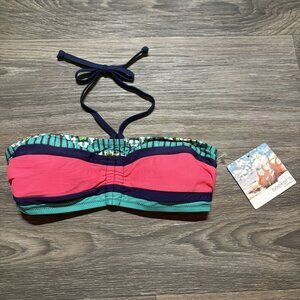 Seekers Australia Jade Bandeau Bikini Top Medium 8 Halter Multicolor String NEW